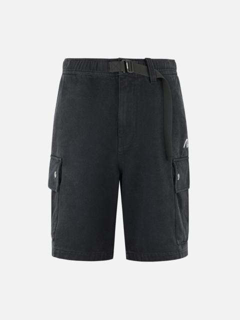 EVISU Pigment Dye Wash Seagull Embroidery Relax Fit Shorts