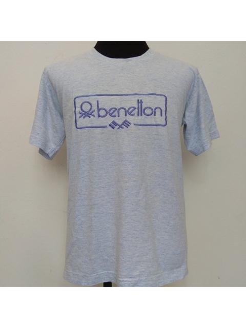Other Designers Benetton - 90s Embroidery Big Logo T-shirt Italy F1