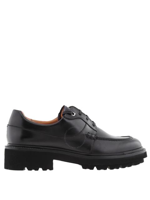 Salvatore Ferragamo Men's Black Gorin Lace-Up Gancini Derby Shoe