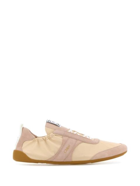 Chloé Chloe Women Two-Tone Canvas And Leather Chloã¨ Kick Sneakers