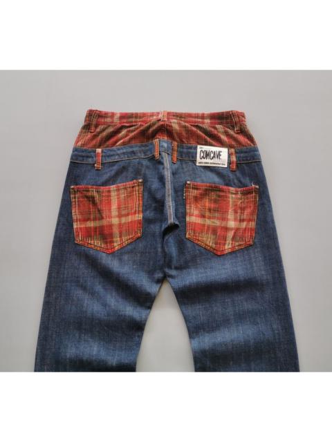 Other Designers Japanese Brand - Concave Attempt Double Back Waist Tartan Denim Jeans