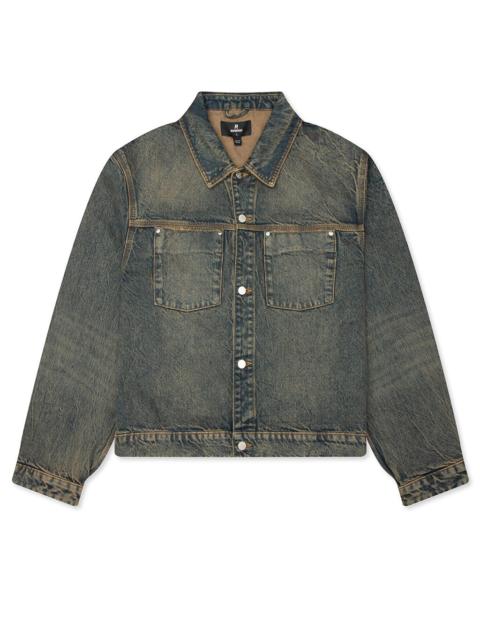 REPRESENT DENIM TRUCKER - BLUE CREAM