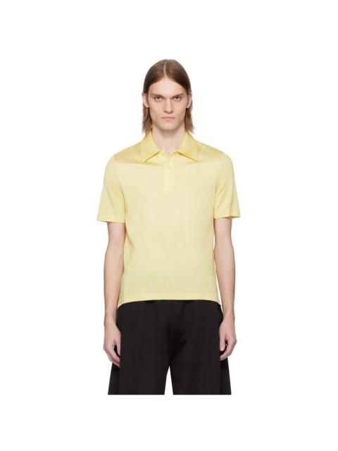 LACOSTE Yellow Runway Regular Fit Satin Piqué Polo