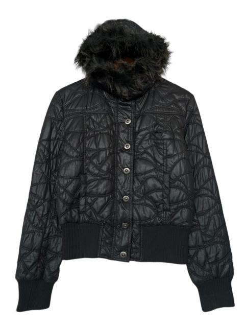 Other Designers Japanese Brand - Ecepcion Bondage Puffer Fur Hoodie Down Jacket