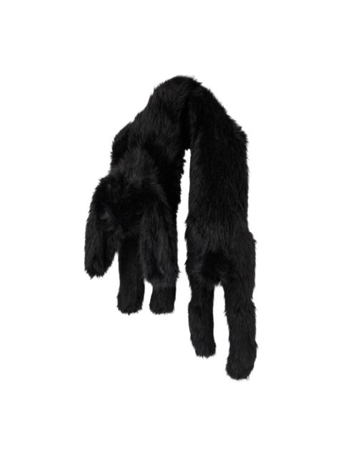 Simone Rocha Long Faux Fur Hare Scarf
