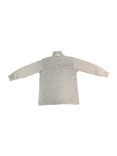 Other Designers Vintage - Pierre Balmain Long Sleeve Plain pocket Polo Tee