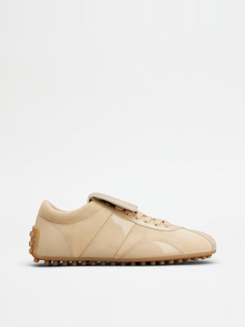Tod's TOD'S T-MARATHON SNEAKERS IN PATENT LEATHER - BEIGE