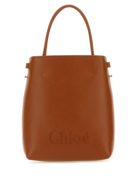 Chloe Woman Caramel Leather Micro Sense Handbag