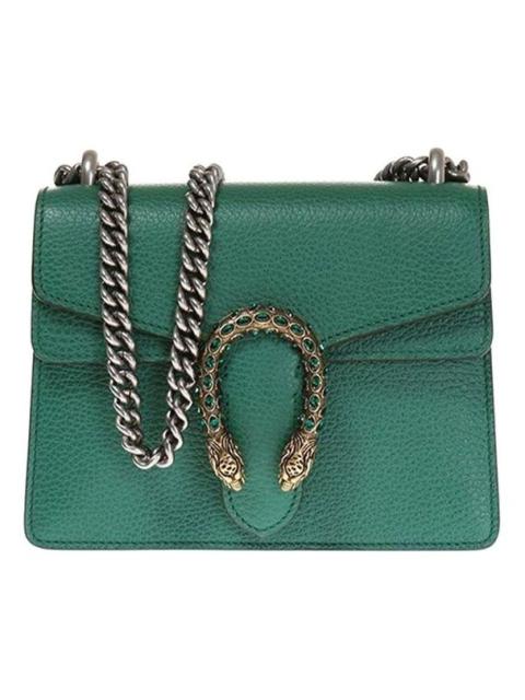 GUCCI (WMNS) Gucci Dionysus Tiger Head Leather Chain Shoulder Messenger Bag Mini Green Classic 421970-CAOG