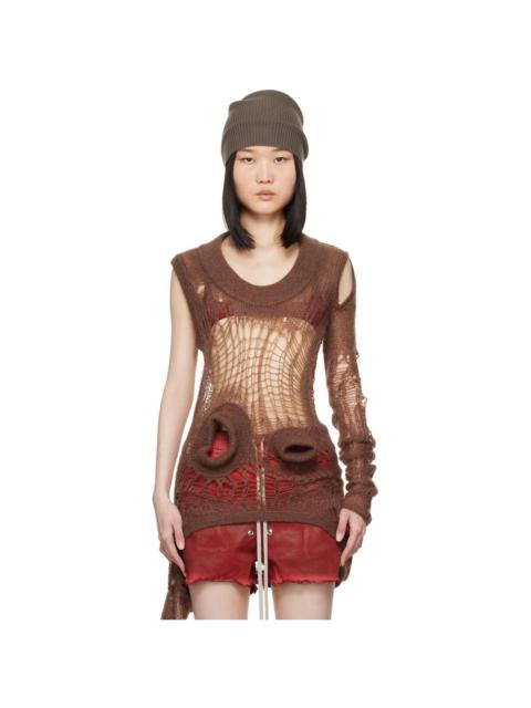 Rick Owens Brown Porterville Spider Banana Sweater