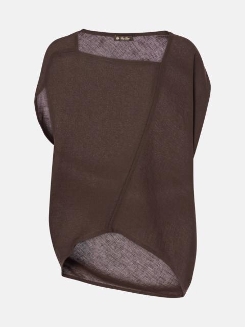 Loro Piana Gaia asymmetric linen top
