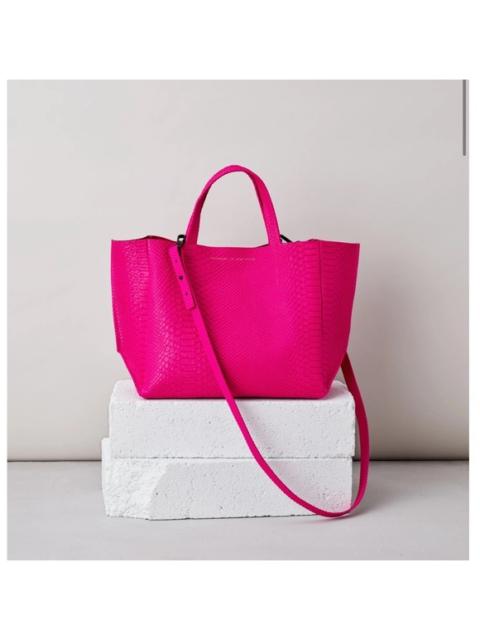 Other Designers NWT AMPERSAND AS APOSTROPHE HALF TOTE / NEON PINK PYTHON $538