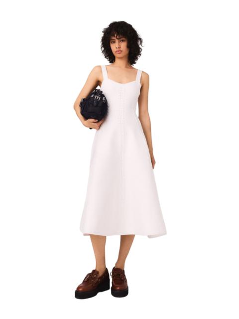 maje maje Knit babydoll dress in White at Nordstrom