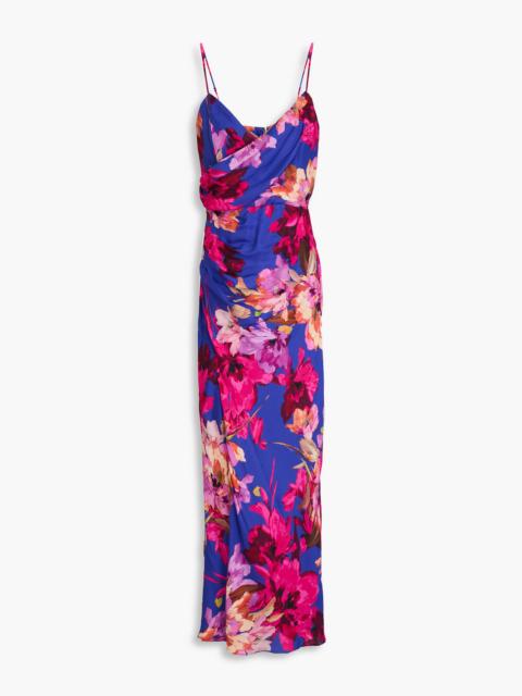 NICHOLAS Wrap-effect floral-print twill maxi dress