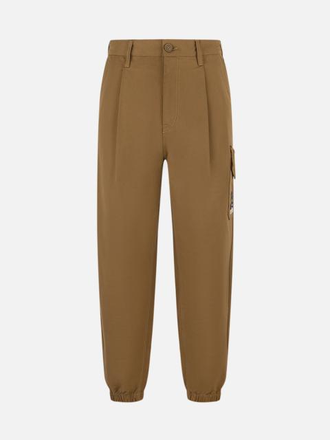 EVISU Kamon and Wheel of Wisdom Embroidery Fashion Fit Woven Jogger