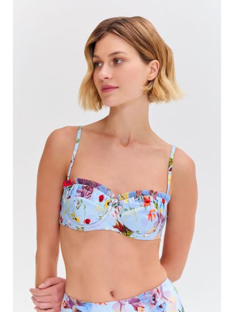 PatBO LILY FLOWER UNDERWIRE BIKINI TOP