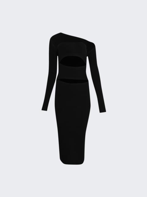 CHRISTOPHER ESBER Slashed Knit Shrug Dress Black