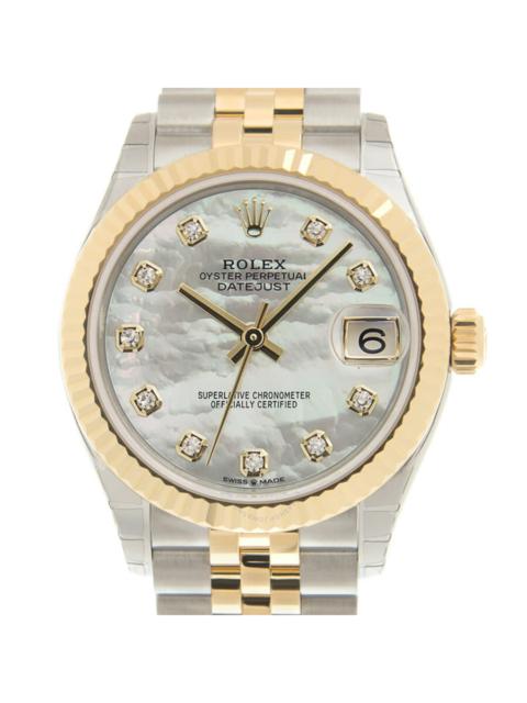 ROLEX Rolex Datejust 31 Mother of Pearl Diamond Dial Automatic Ladies Steel and 18kt Yellow Gold Jubilee W