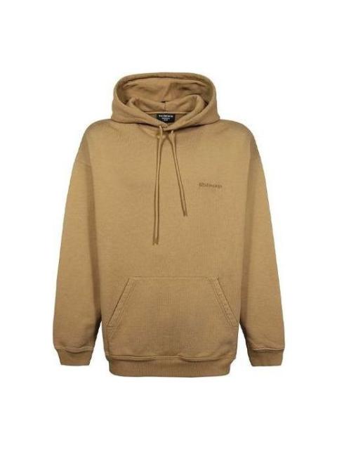 Balenciaga Logo Embroidered Hoodie 'Khaki' 570811TKVB59504