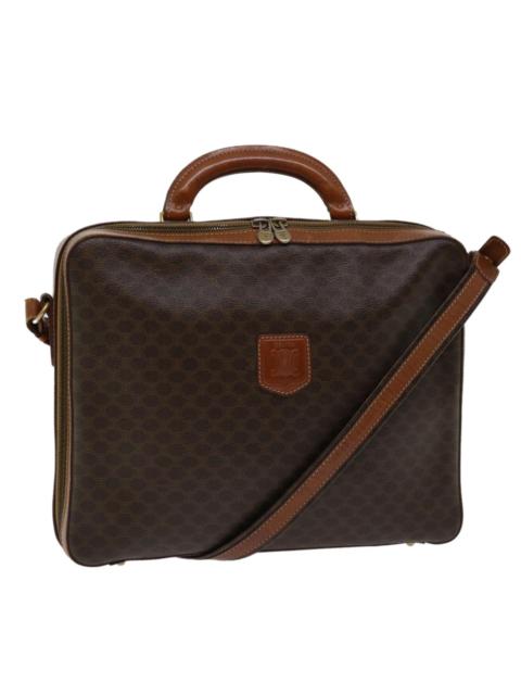 CELINE CELINE Macadam Canvas Hand Bag Pvc Brown