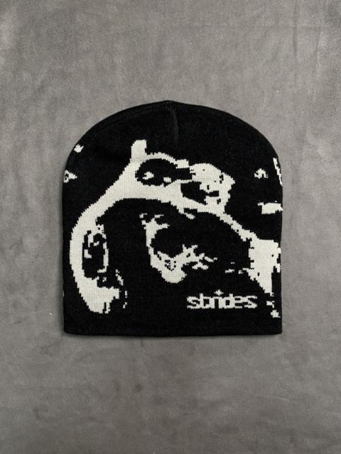 Other Designers Japanese Brand - Strides JP Splatter Graphic No Cuff Black Beanie Hats OS