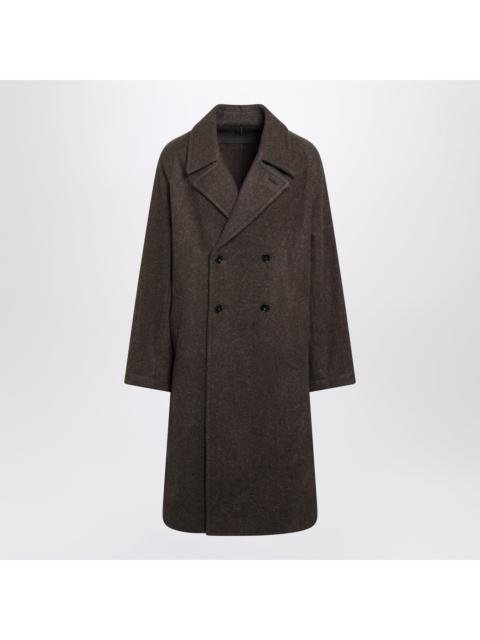 Lemaire Lemaire Long Double-Breasted Mud Wool And Alpaca Coat Men