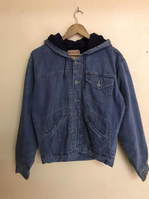 Other Designers VINTAGE BIG JOHN DENIM HOODIE SHERPA JACKET WORKWEAR