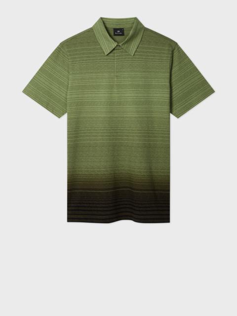Paul Smith Khaki Gradient Stripe Polo Shirt
