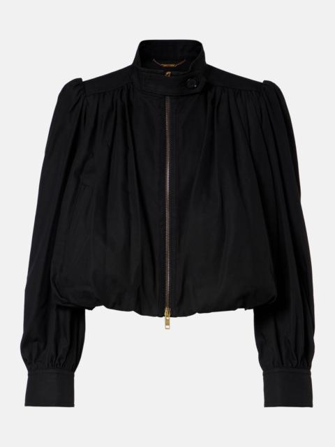 Chloé Gathered cotton canvas jacket