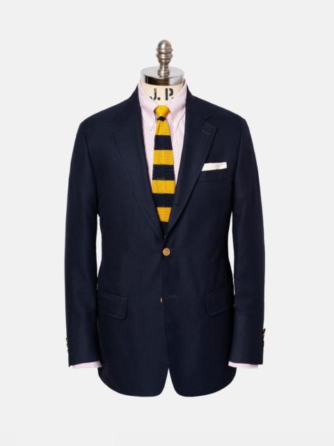 J. PRESS MADE-IN-CANADA NAVY COTTON/WOOL OPEN-WEAVE HOPSACK BLAZER