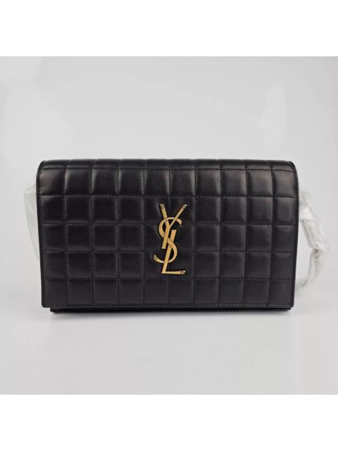 SAINT LAURENT SAINT LAURENT Cassandre Padded Black/Gold Chain WOC New