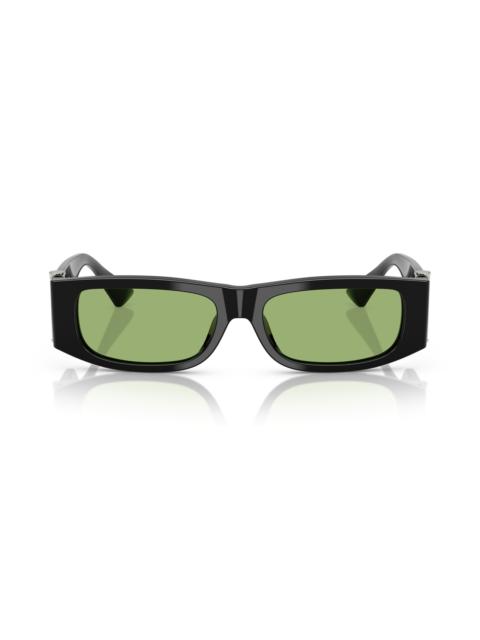 VERSACE Versace 55mm Rectangular Sunglasses in Black at Nordstrom