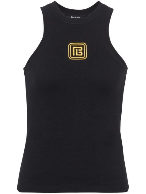 Balmain PB retro logo tank top