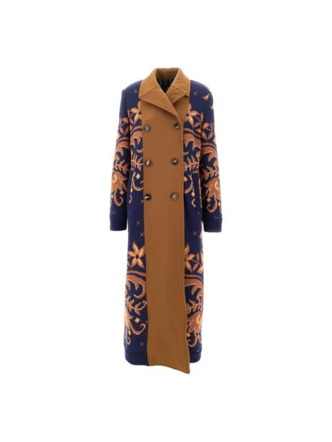Etro floral-pattern double-breasted coat