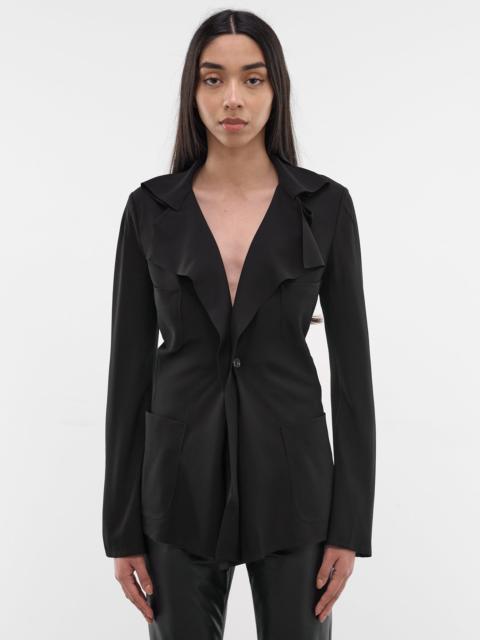 Junya Watanabe Black Draped Collar Tailored Jacket