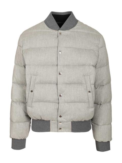 Dolce & Gabbana Reversible Flannel Outerwear Bomber Jackets Grey