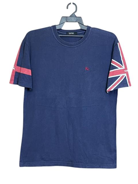 Burberry Japanese BURBERRY BLACK LABEL union jack flag tee shirts