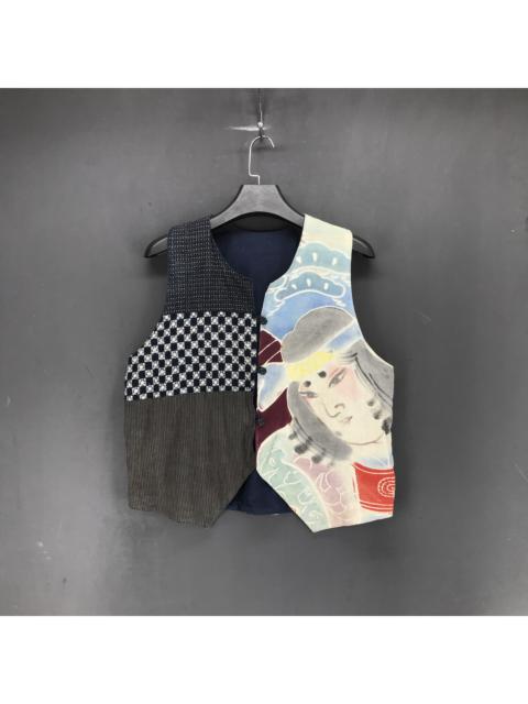 Other Designers Vintage - Vintage Printed Patchwork Vest #2057-77