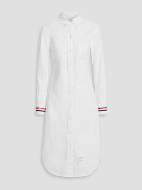 Thom Browne Embellished cotton Oxford midi shirt dress