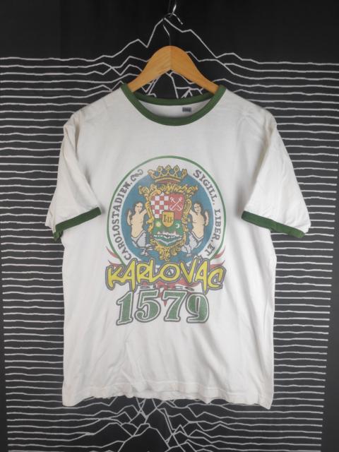 Other Designers Vintage - Vtg Carolostadien Karlovac Choir Logo Ringer Tee