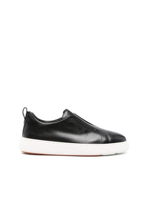 Santoni slip-on leather sneakers