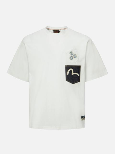 EVISU Multi-print and Multi-pocket Relax Fit T-Shirt