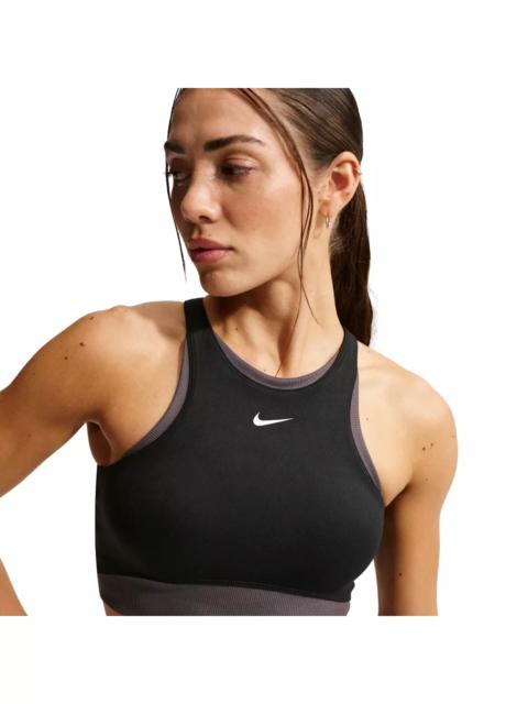 Nike Women's One Medium-Support Padded Sports Bra -Black/Grey