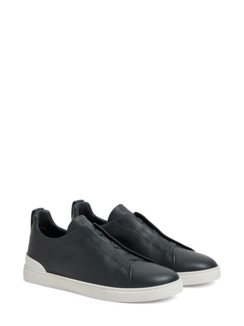 ZEGNA ZEGNA Triple Stitch™ Secondskin Sneaker in Dark Green at Nordstrom