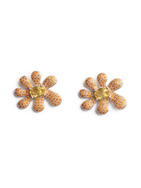 Collina Strada TOPAZ PAVE SQUASHED BLOSSOM EARRING