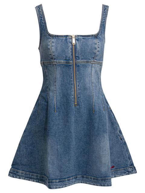 self-portrait Self-portrait Denim Flared Dress