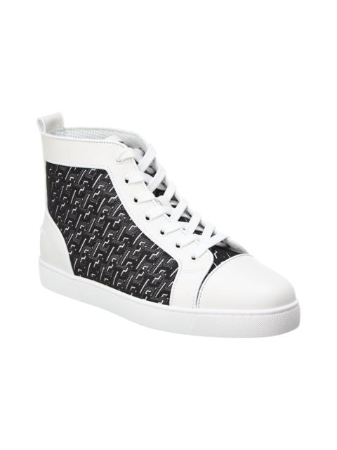 Christian Louboutin Christian Louboutin Louis Coated Canvas & Leather High-Top Sneaker