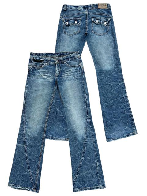 Hysteric Glamour Aft Distressed Lowrise Flare Bootcut Denim Jeans 33x31