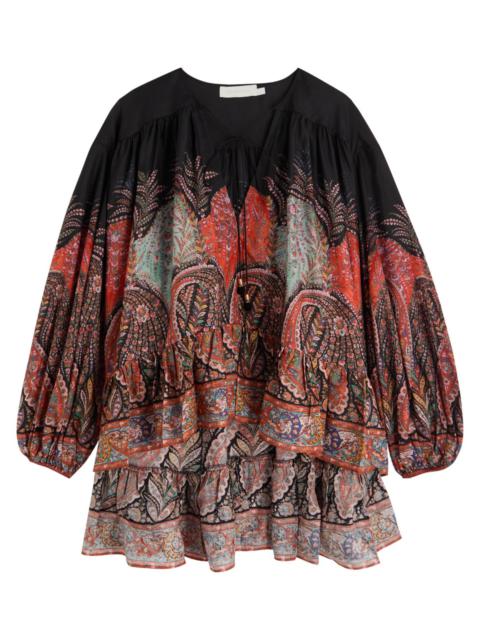 Zimmermann Rhiannon Ruffle Billow Silk Blouse
