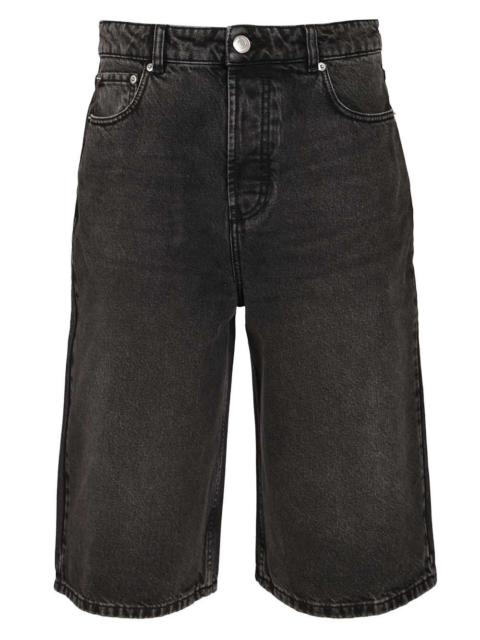 AMI Paris Ami Men Large Fit Bermuda Shorts Used Denim